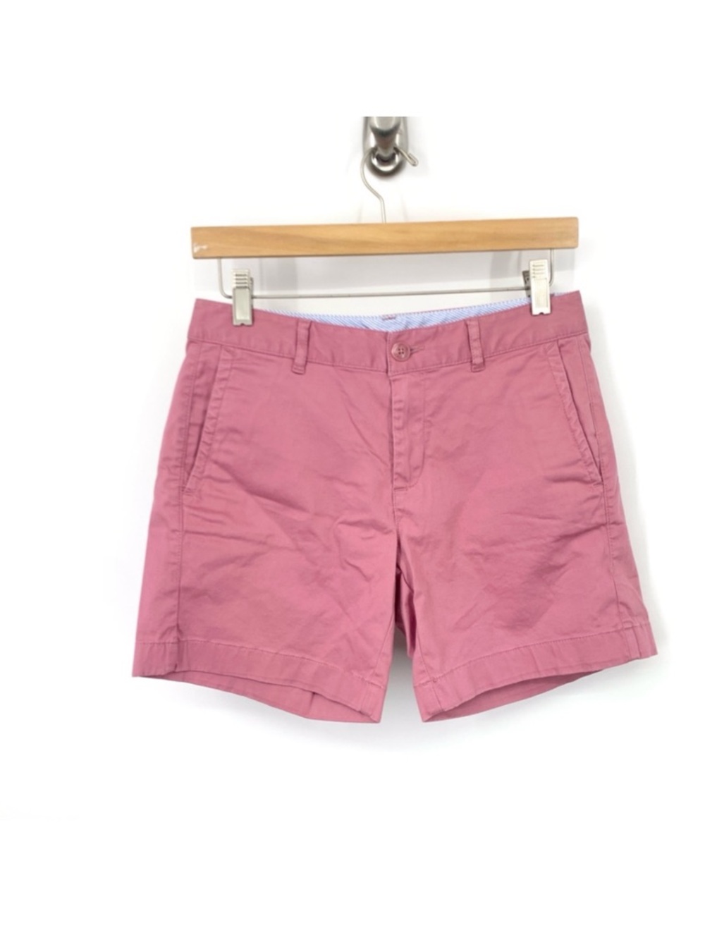 LL Bean Women Size 2 Shorts Pink Chinos Khakis Favorite Fit Cotton Stretch